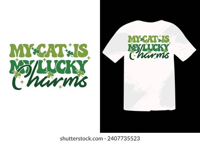 Diseño de camisetas St. Patrick's Day T Shirt, Diseño de camisetas Retro Lucky, Goood para la impresión de camisetas, afiche, tarjeta, etiqueta y otra decoración para el Día de San Patricio