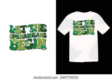 Diseño de camisetas St. Patrick's Day T Shirt, Diseño de camisetas Retro Lucky, Goood para la impresión de camisetas, afiche, tarjeta, etiqueta y otra decoración para el Día de San Patricio