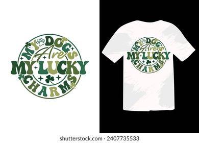 Diseño de camisetas St. Patrick's Day T Shirt, Diseño de camisetas Retro Lucky, Goood para la impresión de camisetas, afiche, tarjeta, etiqueta y otra decoración para el Día de San Patricio