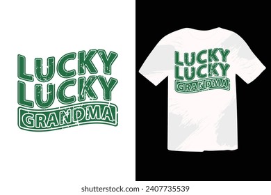 Diseño de camisetas St. Patrick's Day T Shirt, Diseño de camisetas Retro Lucky, Goood para la impresión de camisetas, afiche, tarjeta, etiqueta y otra decoración para el Día de San Patricio