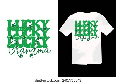 Diseño de camisetas St. Patrick's Day T Shirt, Diseño de camisetas Retro Lucky, Goood para la impresión de camisetas, afiche, tarjeta, etiqueta y otra decoración para el Día de San Patricio