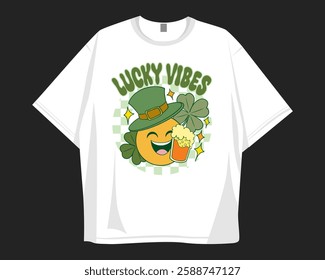 St Patrick's Day t shirt design for print to celebrate festival. Shamrock, Irish.