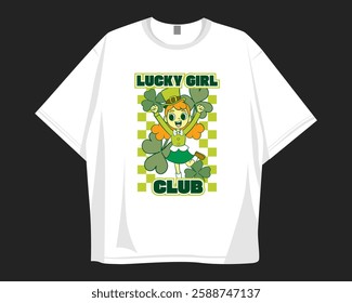 St Patrick's Day t shirt design for print to celebrate festival. Shamrock, Irish.