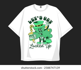 St Patrick's Day t shirt design for print to celebrate festival. Shamrock, Irish.