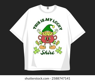 St Patrick's Day t shirt design for print to celebrate festival. Shamrock, Irish.