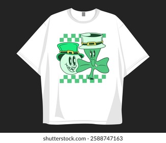 St Patrick's Day t shirt design for print to celebrate festival. Shamrock, Irish.