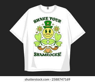 St Patrick's Day t shirt design for print to celebrate festival. Shamrock, Irish.