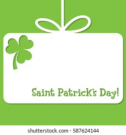 St. Patrick's Day tag in vector format.