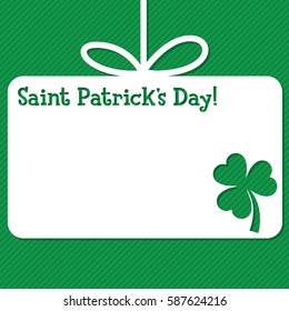 St. Patrick's Day tag in vector format.