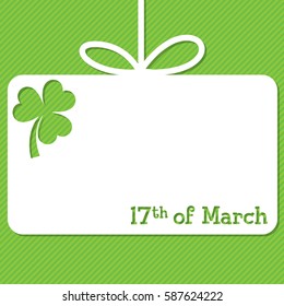 St. Patrick's Day tag in vector format.