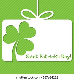 St. Patrick's Day tag in vector format.