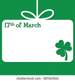St. Patrick's Day tag in vector format.