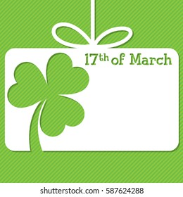 St. Patrick's Day tag in vector format.