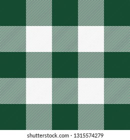 St. Patricks day tartan plaid. Scottish pattern in green and white cage. Scottish cage. Traditional Scottish checkered background. Seamless fabric texture. Vector illustration