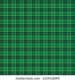 St. Patricks day tartan plaid. Scottish pattern in green and white cage. Scottish cage. Traditional Scottish checkered background. Seamless fabric texture. Vector illustration