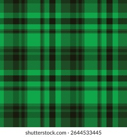 St. Patricks day tartan plaid. Scottish pattern in green and orange cage. Scottish cage. Traditional Scottish checkered background. Seamless fabric texture. 