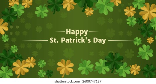 St. Patrick's Day template with green background