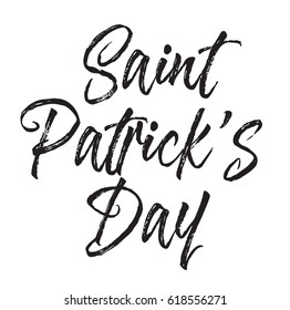 st. patrick's day, text design. Vector calligraphy. Typography poster. Usable as background.