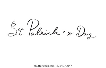 St. patrick's day text font calligraphy hand written lettering script black color object icon saint patrick ' s day irish ireland banner poster greeting card St' patrick ' s day shamrock leprechaun 