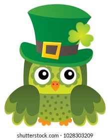 St Patricks Day theme with owl image 1 - eps10 vector illustration.