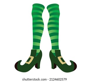 St Patrick's day theme. Shamrock legs. vector