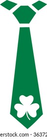 St. Patrick's Day tie with clover
