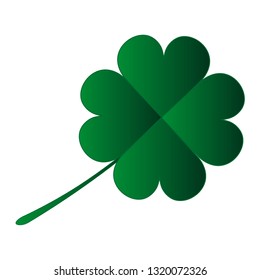 St. Patrick's day traditional green clover icon sign isolated on white background. Vector EPS 10 illustration. 
