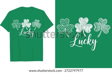 St. Patrick's Day Trio of Lucky Shamrocks T-Shirt Design