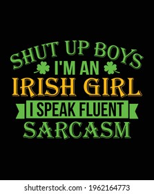 St Patrick's Day t-shirt design for print on demand, Merch by Amazon, Shopify.