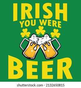 st. Patrick's day t-shirt design. Suitable for clothing printing business. Stylish t-shirt and apparel design. Ready to print vector.