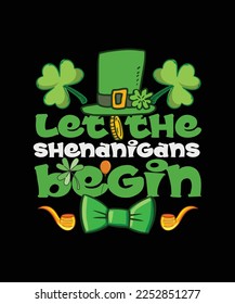 St. Patrick's Day T-shirt Design Let The Shenanigans Begin