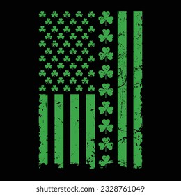 St. Patrick's Day T-shirt Design, American Flag