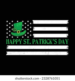 St. Patrick's Day T-shirt Design, American Flag