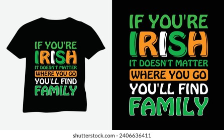 St Patrick's Day T-Shirt Design vector. Irish t-shirt print file