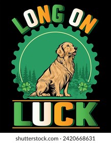 Diseño de camisetas de San Patricio para amante de los perros. Diseño de camisetas para mascotas de San Patricio. con suerte. 