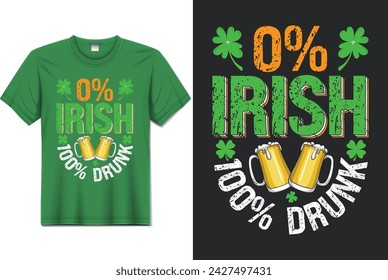 Diseño de camiseta del día de San Patricio, diseños únicos de camiseta del día de San Patricio, camiseta de San Patricio, tipografía y diseño de camiseta de moda.