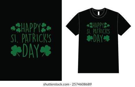 St. Patrick's day t-shirt design vector, Shamrock Typography Design.