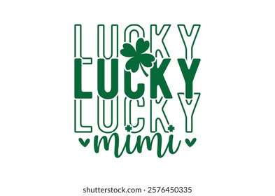 St. Patrick's day T-Shirt Design, St. Patrick's day , Patrick's Day Silhouette Elements Design,  Pack for Retro St. Patrick's Day Celebrations, Lucky, Funny decorated with shamrock