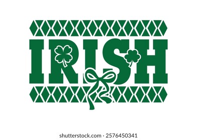 St. Patrick's day T-Shirt Design, St. Patrick's day , Patrick's Day Silhouette Elements Design,  Pack for Retro St. Patrick's Day Celebrations, Lucky, Funny decorated with shamrock