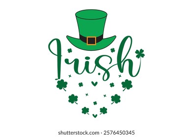 St. Patrick's day T-Shirt Design, St. Patrick's day , Patrick's Day Silhouette Elements Design,  Pack for Retro St. Patrick's Day Celebrations, Lucky, Funny decorated with shamrock