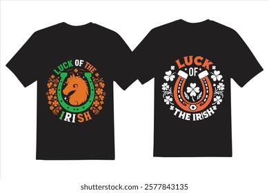 St. Patrick's Day T-shirt Design Featuring Luck of the Irish