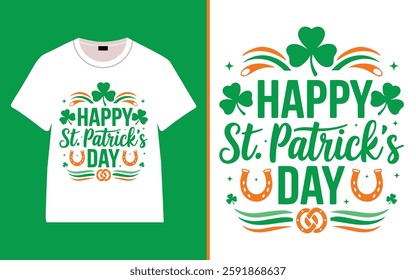 St. Patrick's day T-shirt Design, St. Patrick's day Typography T-shirt, Irish quote vector Lettering t-shirt design