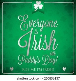 St. Patrick's Day typographic card in vector format