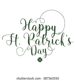 St. Patrick's day typographic design. Isolated vector typography on white background.