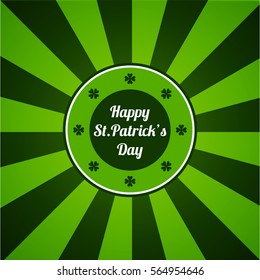 St. Patrick's Day Typographic a vector an illustration with strips.Vintage Vector design greetings card or poster.
