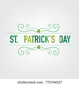 St. Patrick's Day typography.