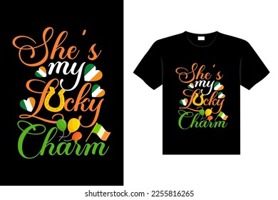 st. patrick's day typography colorful Irish quote vector Lettering t shirt design