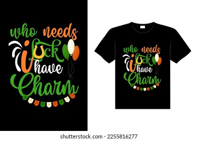 st. patrick's day typography colorful Irish quote vector Lettering t shirt design