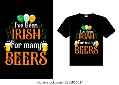 st. patrick's day typography colorful Irish quote vector Lettering t shirt design