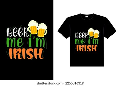 st. patrick's day typography colorful Irish quote vector Lettering t shirt design